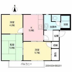 カーサヴェルデ２棟の物件間取画像